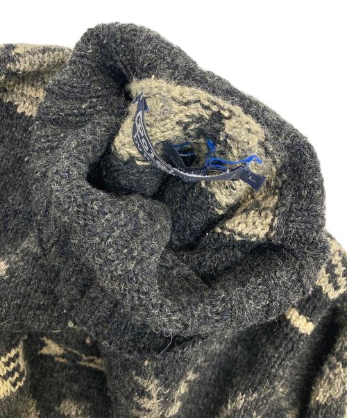 POLO RALPH LAUREN（ポロ・ラルフローレン）POLO RALPH LAUREN (ポロ・ラルフローレン) シルク混ネイティブ柄タートルネックニット ブラック サイズ:Lの古着・服飾アイテム