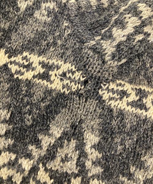 POLO RALPH LAUREN（ポロ・ラルフローレン）POLO RALPH LAUREN (ポロ・ラルフローレン) シルク混ネイティブ柄タートルネックニット ブラック サイズ:Lの古着・服飾アイテム