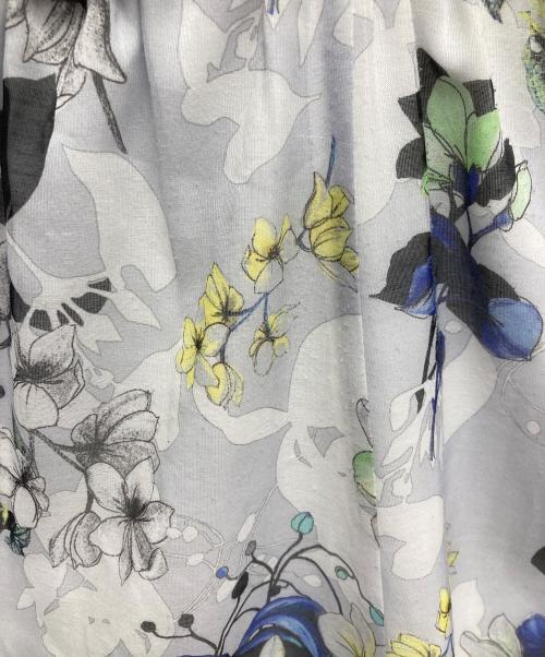 ANAYI（アナイ）ANAYI (アナイ) bouquet プリント ランダムタック ワンピース ブルー サイズ:36の古着・服飾アイテム