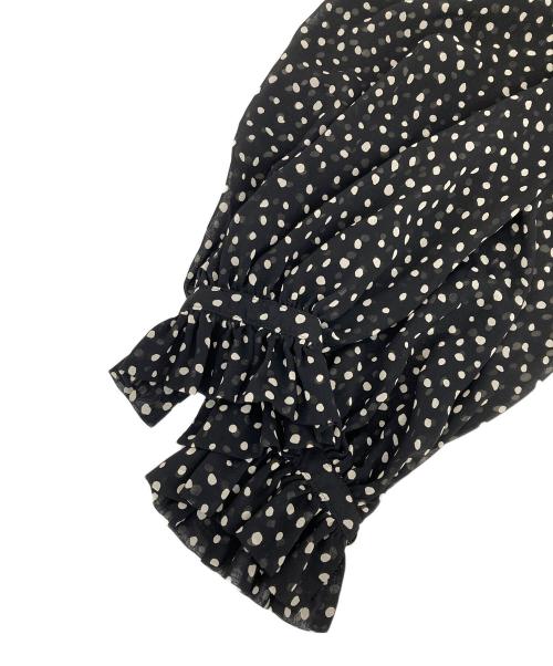 ANAYI（アナイ）ANAYI (アナイ) ドットシアーブラウス ブラック サイズ:38の古着・服飾アイテム