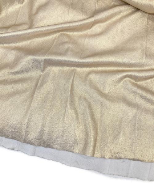 ANAYI（アナイ）ANAYI (アナイ) ホイルクリスタルプリーツ スカート ベージュ サイズ:36の古着・服飾アイテム