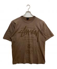 stussy（ステューシー）の古着「SSリンクワールドツア―T」｜ブラウン