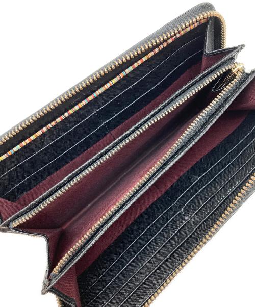PAUL SMITH（ポールスミス）Paul Smith (ポールスミス) ラウンドジップウォレット ブラックの古着・服飾アイテム