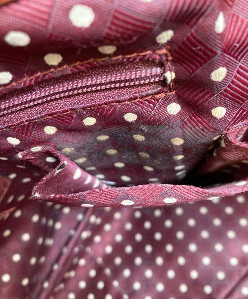 FURLA（フルラ）FURLA (フルラ) クロコ型押しハンドバッグ レッドの古着・服飾アイテム