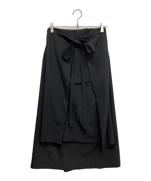tricot COMME des GARCONS（トリココムデギャルソン）tricot COMME des GARCONS (トリココムデギャルソン) ウールフレアリボンスカート ブラック サイズ:無しの古着・服飾アイテム