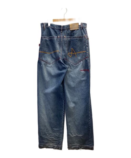 AVIREX（アヴィレックス）AVIREX (アヴィレックス) バギーデニムパンツ ブルー サイズ:W32の古着・服飾アイテム