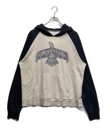 Denim & Supply Ralph Lauren（デニム＆サプライ ラルフローレン）の古着「ネイティブイーグルプリントパーカー」｜ホワイト