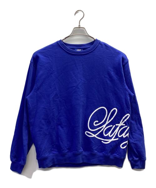 LFYT（エルエフワイティー）LFYT (エルエフワイティー) SIDE PRINTED SCRIPT LOGO CREW SWEAT ブルー サイズ:Lの古着・服飾アイテム