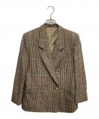 Burberry'sバーバリーズ）の古着「チェックテーラードジャケット」｜ブラウン