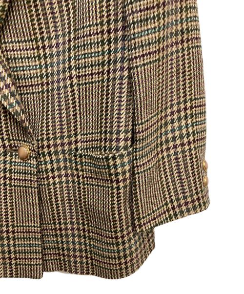 Burberry's（バーバリーズ）Burberry's (バーバリーズ) チェックテーラードジャケット ブラウン サイズ:7ARの古着・服飾アイテム