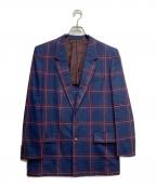 PAUL SMITHポールスミス）の古着「チェックテーラードジャケット」｜ネイビー×パープル