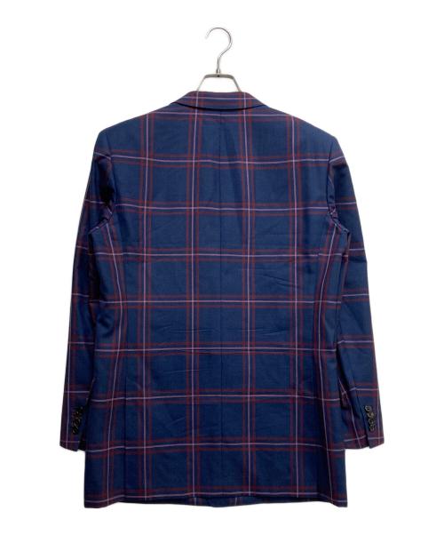 PAUL SMITH（ポールスミス）Paul Smith (ポールスミス) チェックテーラードジャケット ネイビー×パープル サイズ:Lの古着・服飾アイテム