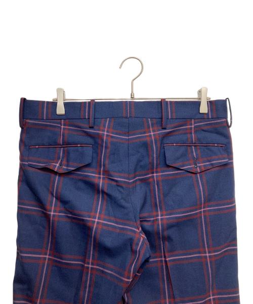 PAUL SMITH（ポールスミス）Paul Smith (ポールスミス) チェックスラックス ネイビー×パープル サイズ:Lの古着・服飾アイテム