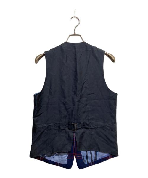 PAUL SMITH（ポールスミス）Paul Smith (ポールスミス) チェックベスト ネイビー×パープル サイズ:Mの古着・服飾アイテム