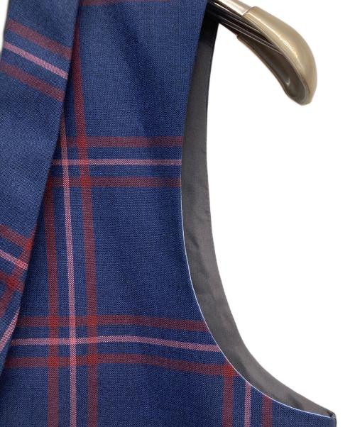 PAUL SMITH（ポールスミス）Paul Smith (ポールスミス) チェックベスト ネイビー×パープル サイズ:Mの古着・服飾アイテム