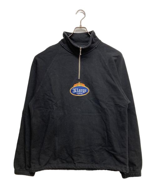 X-LARGE（エクストララージ）X-LARGE (エクストララージ) ハーフジップスウェット ブラック サイズ:Lの古着・服飾アイテム