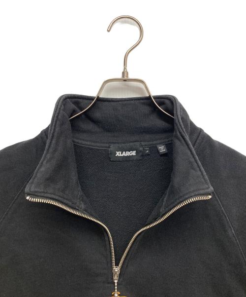 X-LARGE（エクストララージ）X-LARGE (エクストララージ) ハーフジップスウェット ブラック サイズ:Lの古着・服飾アイテム