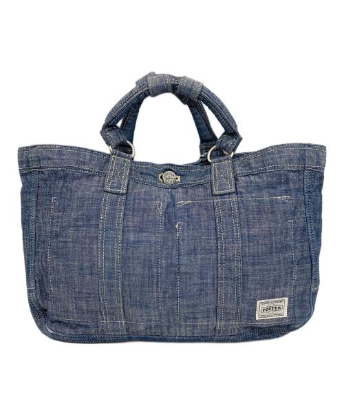 PORTER（ポーター）PORTER (ポーター) リバーシブルトートバッグ インディゴの古着・服飾アイテム