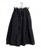 BIYOMAビヨーマ）の古着「COTTON GATHER TUCK SKIRT」｜ブラック