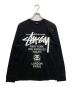 stussy（ステューシー）の古着「ワールドツアーロングスリーブTシャツ」｜ブラック