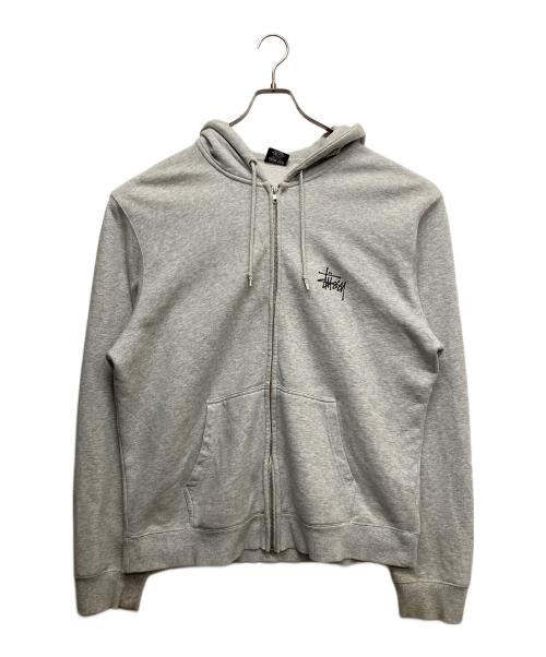 stussy（ステューシー）stussy (ステューシー) ジップアップパーカー グレー サイズ:Lの古着・服飾アイテム