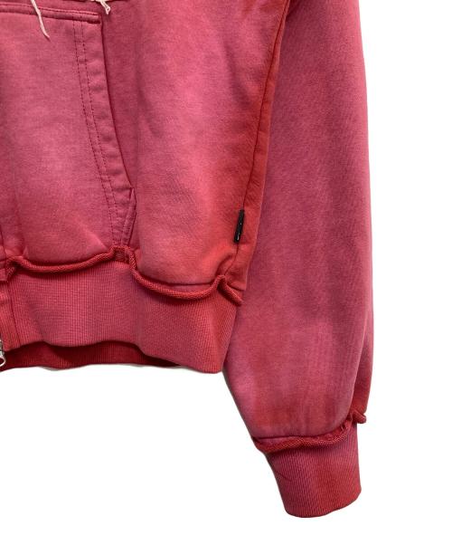2002（ニセンニ）2002 (ニセンニ) Numbering Zip Up Hoodie ピンク サイズ:Mの古着・服飾アイテム