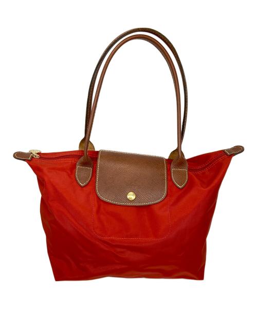 LONGCHAMP（ロンシャン）LONGCHAMP (ロンシャン) ルプリアージュ ハンドバッグ レッドの古着・服飾アイテム