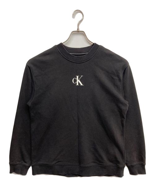 Calvin Klein（カルバンクライン）Calvin Klein (カルバンクライン) CKロゴプリントスウェット ブラック サイズ:Sの古着・服飾アイテム