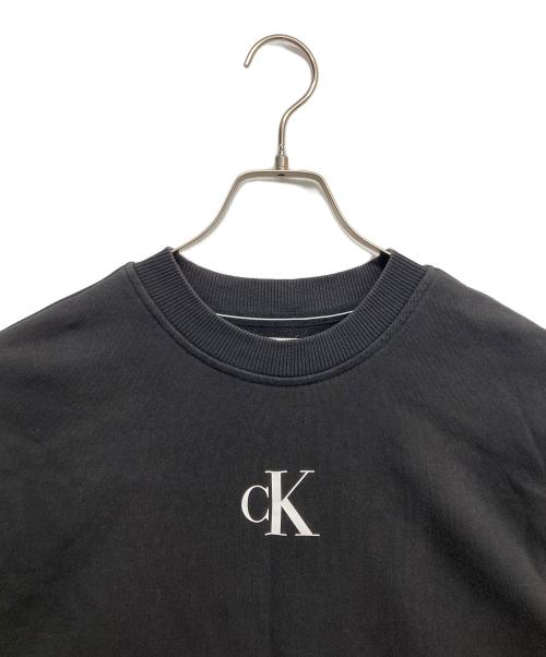 Calvin Klein（カルバンクライン）Calvin Klein (カルバンクライン) CKロゴプリントスウェット ブラック サイズ:Sの古着・服飾アイテム