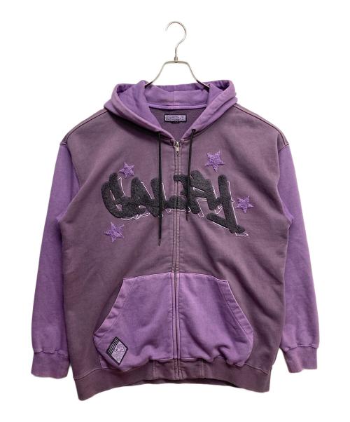 GALFY（ガルフィー）GALFY (ガルフィー) B-Boy的ストリートスウェットピグメント染パーカー パープル サイズ:Lの古着・服飾アイテム