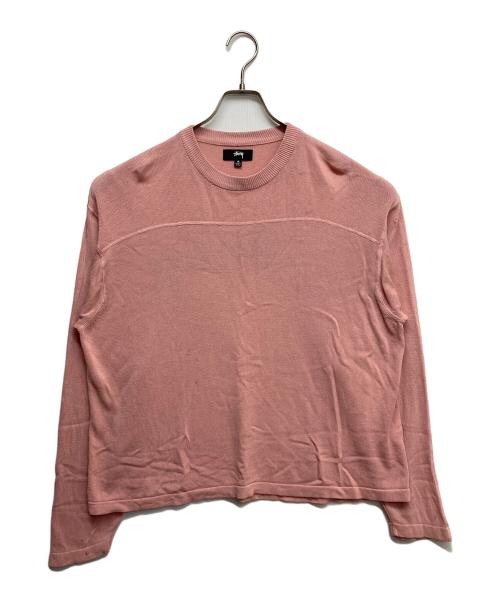 stussy（ステューシー）stussy (ステューシー) Football Sweater ピンク サイズ:Mの古着・服飾アイテム