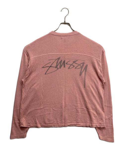 stussy（ステューシー）stussy (ステューシー) Football Sweater ピンク サイズ:Mの古着・服飾アイテム