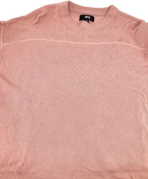stussy（ステューシー）stussy (ステューシー) Football Sweater ピンク サイズ:Mの古着・服飾アイテム