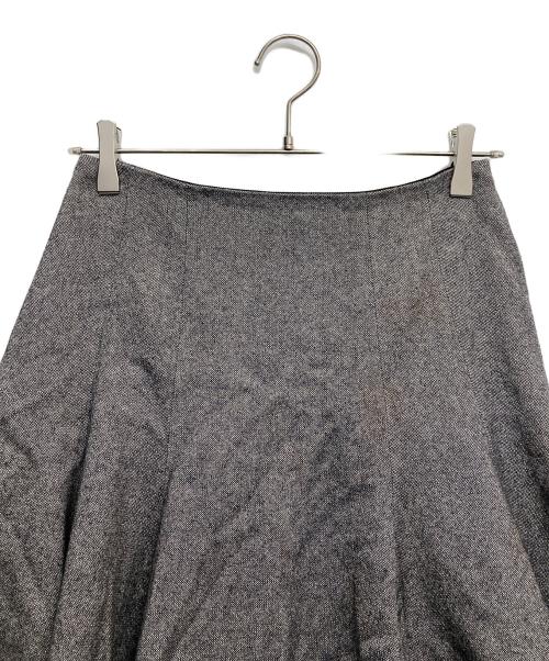 FOXEY NEWYORK（フォクシーニューヨーク）FOXEY NEWYORK (フォクシーニューヨーク) フリルミニスカート ブラック×グレー サイズ:38の古着・服飾アイテム