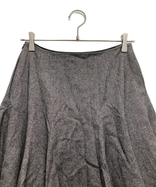 FOXEY NEWYORK（フォクシーニューヨーク）FOXEY NEWYORK (フォクシーニューヨーク) フリルミニスカート ブラック×グレー サイズ:38の古着・服飾アイテム