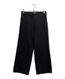 Yohji Yamamoto + NOIR（ヨウジヤマモト プリュス ノアール）の古着「ウールワイドスラックス」｜ブラック