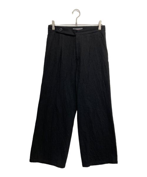 Yohji Yamamoto + NOIR（ヨウジヤマモト プリュス ノアール）Yohji Yamamoto + NOIR (ヨウジヤマモト プリュス ノアール) ウールワイドスラックス ブラック サイズ:2の古着・服飾アイテム