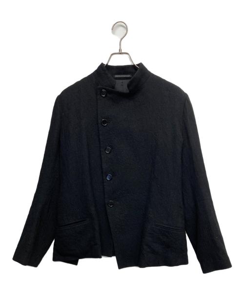 YOHJI YAMAMOTO（ヨウジヤマモト）YOHJI YAMAMOTO (ヨウジヤマモト) ウールスタンドカラージャケット ブラック サイズ:無しの古着・服飾アイテム