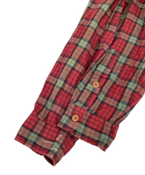POLO RALPH LAUREN（ポロ・ラルフローレン）POLO RALPH LAUREN (ポロ・ラルフローレン) ロングスリーブシャツ グリーン×レッド サイズ:XLの古着・服飾アイテム