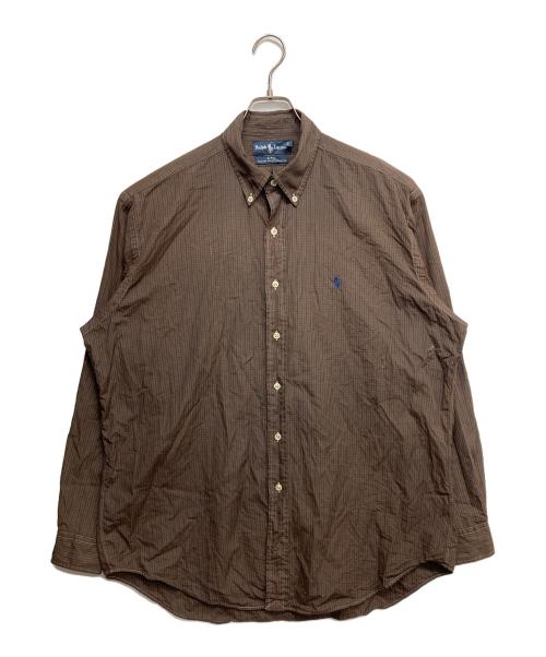 POLO RALPH LAUREN（ポロ・ラルフローレン）POLO RALPH LAUREN (ポロ・ラルフローレン) ボタンダウンシャツ ブラウン サイズ:Lの古着・服飾アイテム