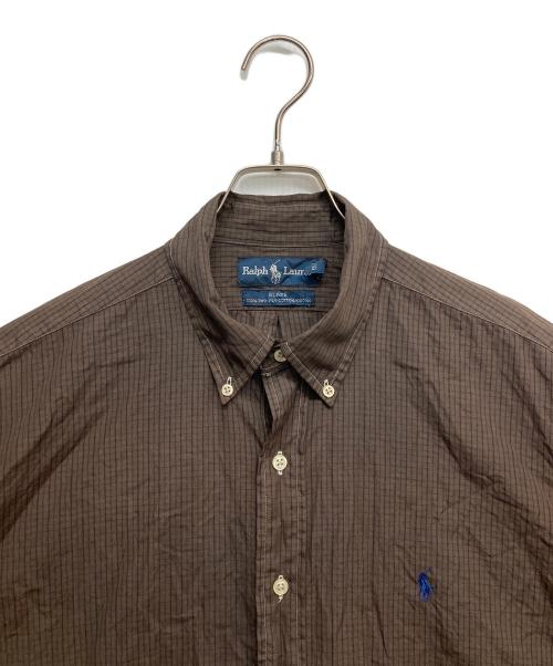 POLO RALPH LAUREN（ポロ・ラルフローレン）POLO RALPH LAUREN (ポロ・ラルフローレン) ボタンダウンシャツ ブラウン サイズ:Lの古着・服飾アイテム