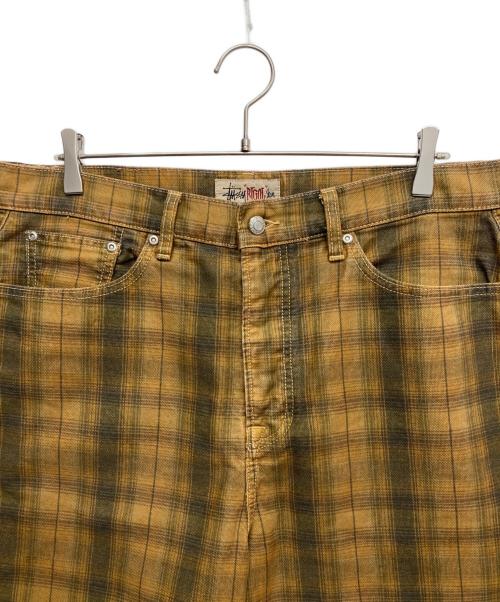 stussy（ステューシー）stussy (ステューシー) チェックバギーパンツ ブラウン サイズ:32の古着・服飾アイテム