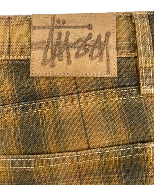 stussy（ステューシー）stussy (ステューシー) チェックバギーパンツ ブラウン サイズ:32の古着・服飾アイテム
