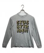 stussyステューシー）の古着「ロングスリーブTシャツ」｜グレー