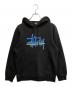 stussy（ステューシー）の古着「プリントプルオーバーパーカー」｜ブラック