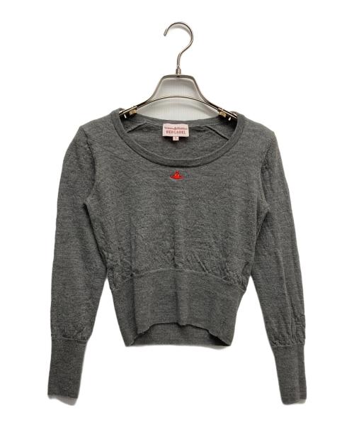 Vivienne Westwood（ヴィヴィアンウエストウッド）Vivienne Westwood (ヴィヴィアンウエストウッド) 薄手ニット グレー サイズ:１の古着・服飾アイテム