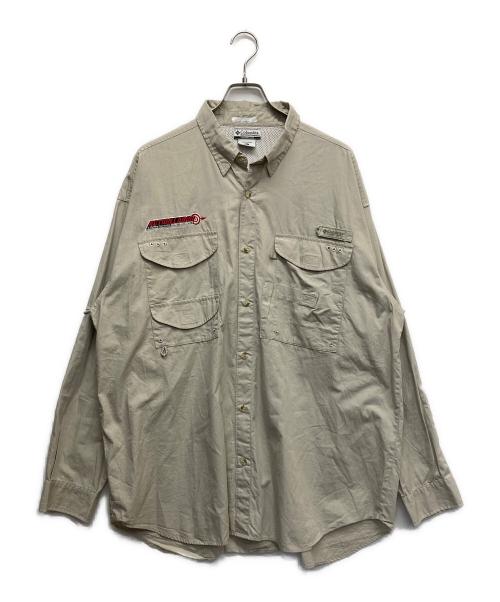 Columbia（コロンビア）Columbia (コロンビア) ４ポケットファティーグシャツ ベージュ サイズ:XLの古着・服飾アイテム