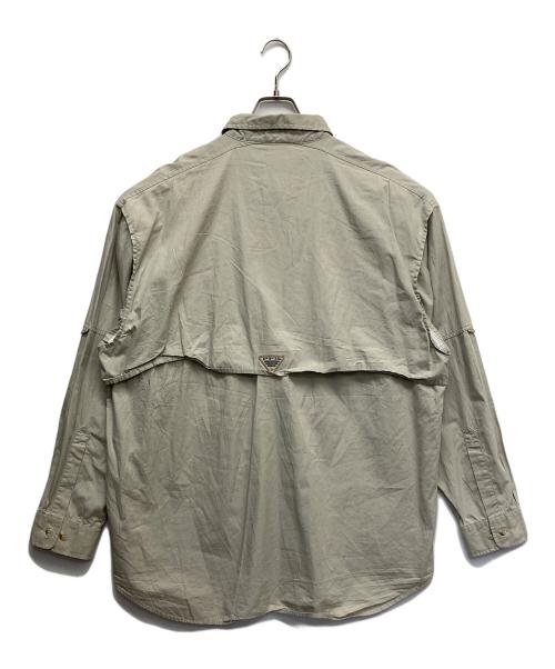 Columbia（コロンビア）Columbia (コロンビア) ４ポケットファティーグシャツ ベージュ サイズ:XLの古着・服飾アイテム