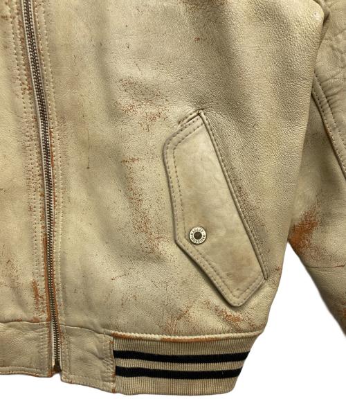 HARLEY-DAVIDSON（ハーレーダビッドソン）HARLEY-DAVIDSON (ハーレーダビッドソン) レザースタジャン ベージュ サイズ:Mの古着・服飾アイテム