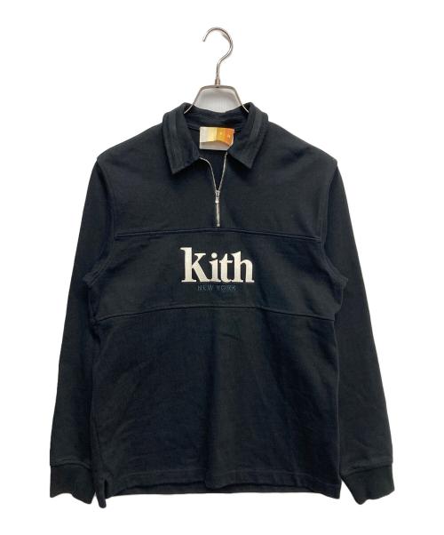 KITH（キス）KITH (キス) ハーフジップスウェット ブラック サイズ:XSの古着・服飾アイテム
